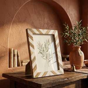 Marco de Fotos de Resina Exclusivo de Primera Calidad con Incrustaciones de Hueso, Mosaico Artístico Hecho a Mano, Exhibición de Fotos con Tamaño Personalizado para Decoración de Hogar de Lujo - Product Image 2