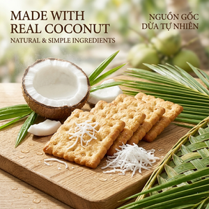 ODM & Sampling Services| Fresh Natural Coconut Crackers 220g Crispy Sweet Snack From Vietnam Factory - Product Image 1