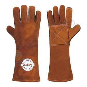 Résistant au feu chaleur four gril cheminée support de Pot ignifuge Premium gants de soudage cuir pour soudeur - Product Image 1