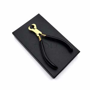 Black Gold Stainless Steel Bond Cutting Pliers Hair Extension Removal Pliers I tip and U tip Professional Bond <b>Cutter</b> - Product Image 1