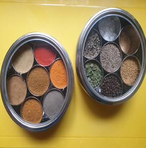 Boîte à épices Masala Dabba en acier inoxydable de qualité supérieure, compatible lave-vaisselle, couvercle transparent, qualité alimentaire, rangement pour assaisonnements de cuisine en métal - Product Image 4
