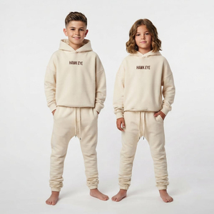 Conjunto de Sudadera con Capucha y Pantalones Deportivos Unisex para Niños, Estilo Acid Wash, Corte Holgado, Ropa Casual Urbana, Proveedor de Ropa con Logotipo Personalizado - Product Image 3