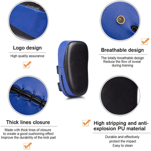 Protector de Muñeca para Kick Boxing de Piel Sintética Azul, 19x35cm, con Cordones Ajustables, Equipo de Entrenamiento de Artes Marciales para Adultos - Product Image 4