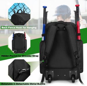 Roziv Sports Custom Color Polyester Baseball Sports Backpack Water Bottle Pocket Helmet Compartment High Quality Unisex Arcuate - Product Image 4
