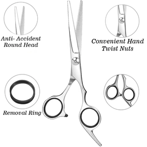 Tijeras de Peluquería Profesionales Rectas de Acero Inoxidable de 6.5 Pulgadas para Diestros con Logotipo Personalizado - Product Image 2