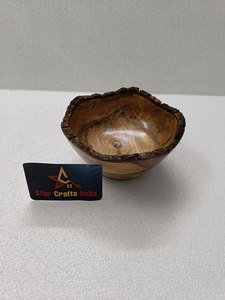 Bol en bois élégant pour salade et usage culinaire, fait main en Inde, par Star Crafts India – Nouveauté 2026, Offre Spéciale - Product Image 4