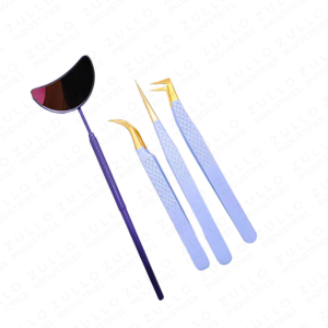 Pinces à extensions de cils en acier inoxydable Diamond Grip, finition satinée, large gamme de couleurs, pinces pointues, droites et courbées - Product Image 2