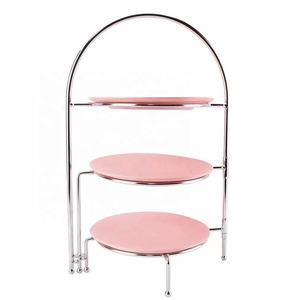 Gold Metal 3 Tier <b>Cake</b> <b>Stand</b> Multi Layer Round Dessert Display Rack Reusable - Product Image 4