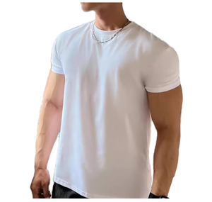 T-shirt tactique en coton pour homme, col rond, manches courtes, respirant, décontracté, coupe ample, style uni, personnalisable avec logo, idéal pour la randonnée, la chasse et l'entraînement. - Product Image 5