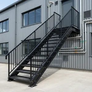 Escalera de Caracol de Hierro con Barandilla de Hierro Forjado, Diseño Industrial, para Uso en Interiores, Hogar o Bar, Fijación con Pernos, Duradera - Product Image 4