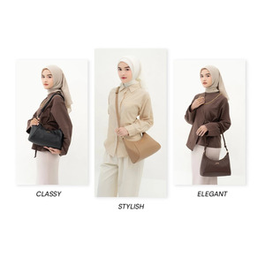 Liora Premium Synthetic Leather Shoulder Bag 11.2 Inch Durable Zipper Closure 60-90cm Strap for Daily Use - Product Image 6