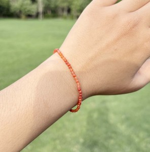 Natural Carnelian Faceted <b>Beads</b> 925 Sterling <b>Silver</b> Adjustable Gemstone Beaded Bracelet Luxury Unisex Gift DIY Fine Jewelry - Product Image 1