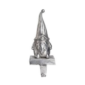 Soporte para Calcetines Navideños de Metal con Diseño de Flor de Lis, Decorativo para Colgar o Exhibir en Mesa, Hecho a Mano en Plata - Product Image 3