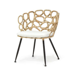 Silla de Ratán de Excelente Calidad para Hogar, Hotel, Escuela y Apartamentos, Muebles de Lujo con Patas de Metal Negro de la India - Product Image 2