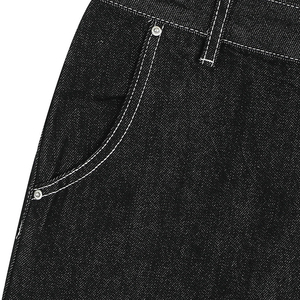 Men Casual Breathable Denim Shorts <b>Y2K</b> Mid Rise Wide Leg Baggy Fit Hip Hop Streetwear Light Wash Loose Summer 100% Cotton - Product Image 5