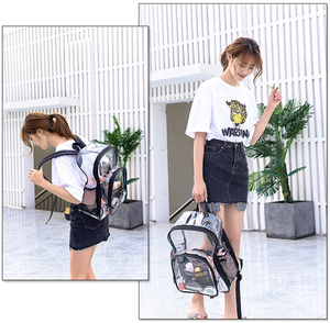 Custom Transparent School Backpack Women Men Travel Backpack <b>Bag</b> Pvc Backpack Kids <b>Clear</b> Students Laptop Travel School <b>Bag</b> - Product Image 6