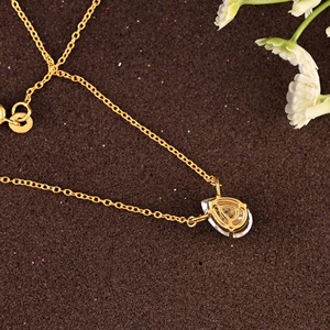 Customize Open Heart Diamond Pendant <b>Necklace</b> 0.42 CTW Sterling Silver Jewelry Romantic Anniversary Gift for Women & Girls - Product Image 2