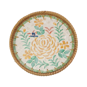 Fabricant OEM – Plateau en rotin nacre – Choix décoratif durable – Plateau en rotin nacre écologique – Vietnam - Product Image 1