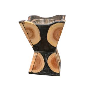 เตาเผาไม้หอมอูดแบบพรีเมียม ทำจากไม้เนื้อแข็งและเรซิน สำหรับตกแต่งมับคาฮารา เหมาะสำหรับงานมาจลิส รอมฎอน และเป็นของขวัญในวันอีด - Product Image 1