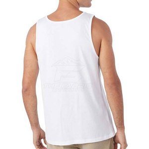 Camiseta sin mangas para hombre, corte ajustado, transpirable, tejido de poliéster/algodón, para gimnasio, entrenamiento, rendimiento atlético, pedido al por mayor - Product Image 3