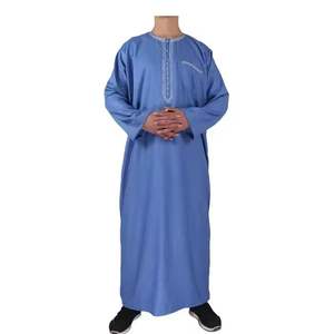 Robe musulmane arabe, vêtements islamiques, polyester respirant, léger, décontracté, ample - Product Image 2