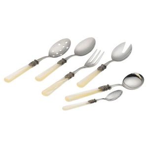 Household Stainless Steel Cutlery With Mop Handle Complete Spoon Fork Knife <b>Flatware</b> Set For Family Kitchen Dining - Product Image 1