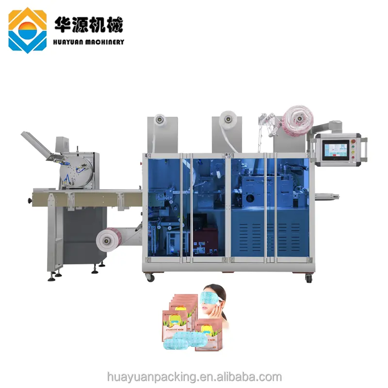 HUAYUAN HY220 Automatic High - speed Disposable Hot Gentle Steam Warm Pad Eye Mask Making Machine with Automatic Feeder