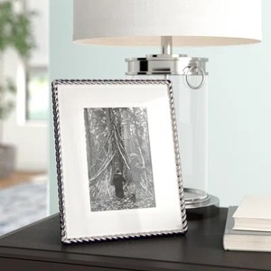 Rectangular Metal <b>Photo</b> <b>Frame</b> With Rope Edge Design Horizontal Orientation - Product Image 1