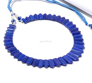 Natural Lapis Lazuli Beaded <b>Necklace</b> For Women Handmade Blue Gemstone <b>Statement</b> Jewelry Semi Precious Stone <b>Necklace</b> Jewelry - Product Image 2