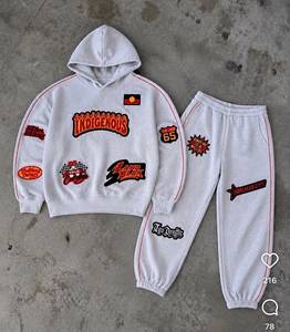 Conjunto Deportivo para Hombre AUASPORTS, Chaqueta con Capucha y Pantalones Cortos, Corte Holgado, Secado Rápido, Estilo Deportivo, Color Gris Sólido, Ropa de Verano - Product Image 6
