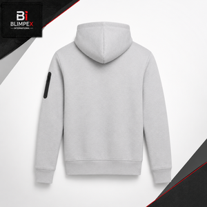 Sweat-shirt à capuche zippé pour homme, design tendance, logo personnalisé, impression numérique, séchage rapide, couleur unie, poche, en tissu peigné, idéal pour l'hiver - Product Image 3