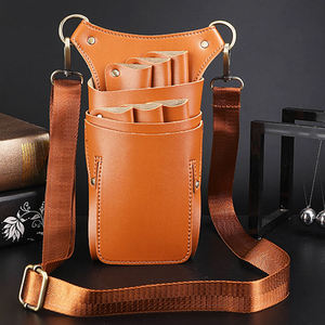 PU Leather Dog Salon Barber Hairdressing Scissor Shears Holster Hair Stylist Tools Bag Hairdresser Scissors Bag for Pet - Product Image 3