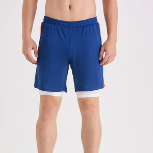 Hot Selling Men's <b>Athletic</b> Double Layer Shorts Blue Color Breathable Quick Dry Men's 2 In 1 Running Shorts - Product Image 2