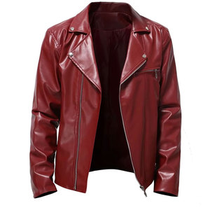 High Quality ODM OEM Customized Eco Friendly Genuine <b>Leather</b> Breathable Quick Dry <b>Jacket</b> <b>Men's</b> Winter Waterproof Streetwear - Product Image 5