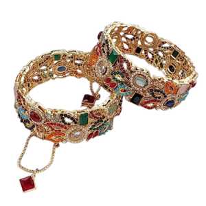 Women's Artificial <b>Bangles</b> Luxury Crystal Bracelet Collection Fashion Jewelry <b>Sets</b> Wedding Engagement Gift Design - Product Image 1