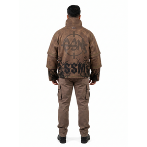 HUNT GEAR OEM Custom Men's 450GSM Heavyweight <b>Techwear</b> Softshell Bomber Hunting <b>Jacket</b> Hooded Waterproof Windproof Coated - Product Image 2