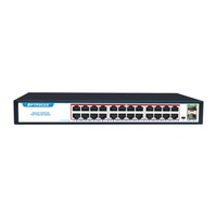 Switch de Red de Fibra Óptica de 4, 5, 8, 16, 24 Puertos, Fast Ethernet Gigabit 10g con 2 Puertos de Enlace Ascendente SFP, 48v, ONV, POE