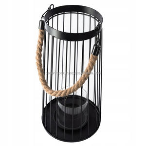 Lanterne cylindrique en métal robuste personnalisée pour la maison et les événements de fête pour les mariages de Noël fabriqué en Inde - Product Image 3