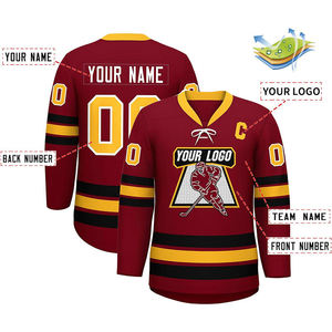 Fabricant de maillots de hockey sur glace par sublimation, vente en gros, uniformes d'équipe, vêtements de sport respirants, polyester à séchage rapide pour l'entraînement et les matchs - Product Image 6