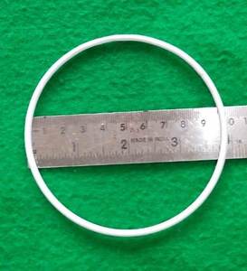 วงแหวนโลหะสีขาวทรงกลม เส้นผ่านศูนย์กลาง 10 ซม. สำหรับงานประดิษฐ์ดักฝัน อุปกรณ์เสริม DIY - Product Image 1