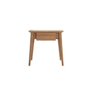 Table de chevet en teck massif de style nordique, grande capacité de rangement, table d'appoint de chambre à coucher, fournisseur en gros OEM ODM - Product Image 4