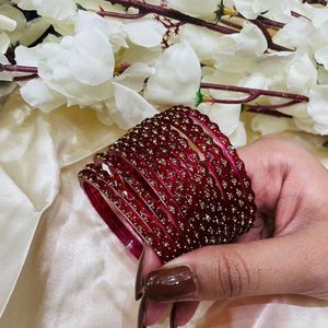 Brazaletes de boda tradicionales de la Cachemira para mujer, de aleación de cobre, hechos a medida, conjunto Chudiyan con diseño colgante - Product Image 2