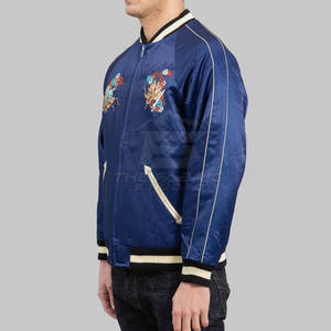 Veste Sukajan de style premium avec détails brodés, doublure en polyester/rayonne/nylon, vêtement d'extérieur respirant et écologique pour hommes - Product Image 3