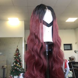 Perruque Body Wave Cheveux Cheveux Vietnamiens Cheveux Vierges Ombre Rouge Couleur Prix de gros - Product Image 5