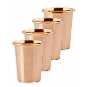 Copper Cocktail <b>Cups</b> <b>Set</b> of 4 Modern Reusable Bar Accessories for Drink Serving - Product Image 2