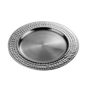 Assiette de Présentation Métallique Haut de Gamme – Décoration Élégante pour Table de Dîner, Mariage, Banquet – Plat de Service de Luxe Réutilisable et Décoratif - Product Image 1
