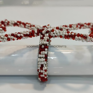 Anneaux de serviette en perles de luxe faits à la main, en forme de cœur, décoratifs pour la table, écologiques, mariages et fêtes en Europe, taille personnalisée - Product Image 4