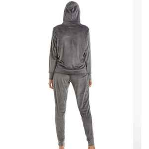 Personalized Ladies Sweatsuit 2 Piece Athletic Fitness Wear Breathable Full Sleeve Activewear Velvet <b>Track</b> <b>Suit</b> - Product Image 3