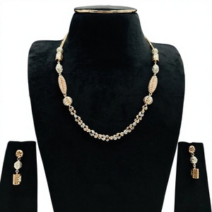 Juego de Joyería Clásica de Lujo con Perlas de Agua Dulce y Oro Sólido de 22K para Bodas y Fiestas, con Gargantilla, Tamaño Personalizado para Mujer, Regalo - Product Image 1