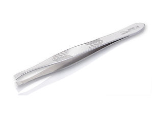 Pinzas para cejas chapadas en gris de acero inoxidable NGHIA, 95,5mm de longitud, Exportación brillante para juego de manicura y pedicura - Product Image 3